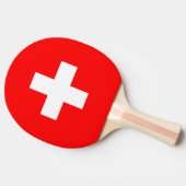 Schweizer Flagge Tischtennis Schläger (Seitenansicht)