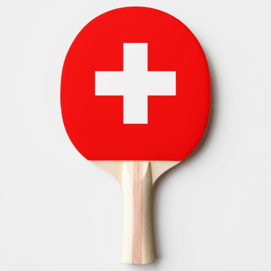Schweizer Flagge Tischtennis Schläger (Vorderseite)