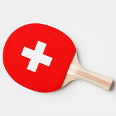 Schweizer Flagge Tischtennis Schläger (Seitenansicht)