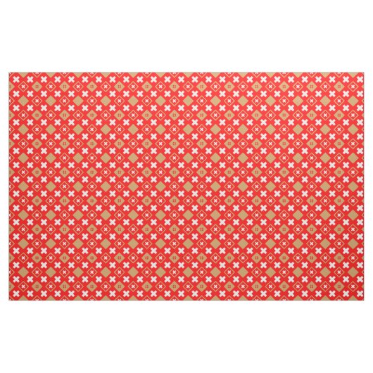 Schweizer Flagge - Trendy Fabric Mode Stoff (Fat Quarter (45,7 x 55,9 cm))