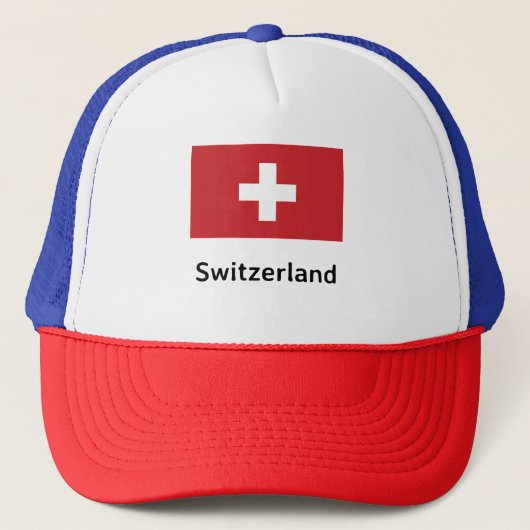 Schweizer Flagge Truckerkappe (Vorderseite)
