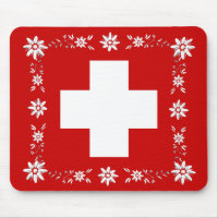 Schweizer Flagge und Edelweiß 2