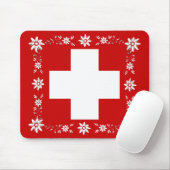 Schweizer Flagge und edelweiss 2 Mousepad (Mit Mouse)