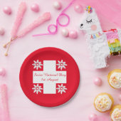 Schweizer Flagge und edelweiss Pappteller (Party)