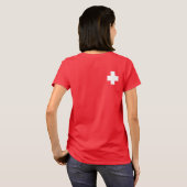 Schweizer Flagge und edelweiss T-Shirt (Schwarz voll)