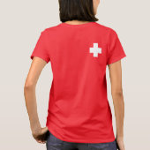 Schweizer Flagge und edelweiss T-Shirt (Rückseite)