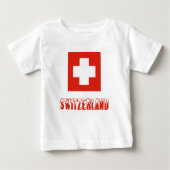 Schweizer Flagge und Schweiz Baby T-shirt (Vorderseite)