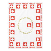 Schweizer Flagge und Schweiz Tischdecke (Vorderseite)