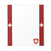 Schweizer Flagge und Wappen Notizblock (Vorderseite)