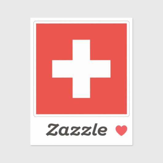 Schweizer Flagge Vinyl Aufkleber (Blatt)