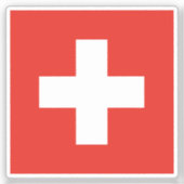 Schweizer Flagge Vinyl Aufkleber (Vorderseite)