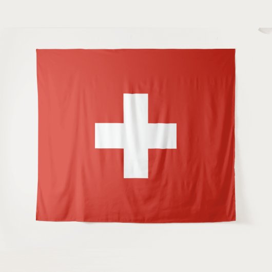 Schweizer Flagge Wandteppich (Vorderseite (Horizontal))