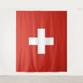 Schweizer Flagge Wandteppich (Vorderseite)