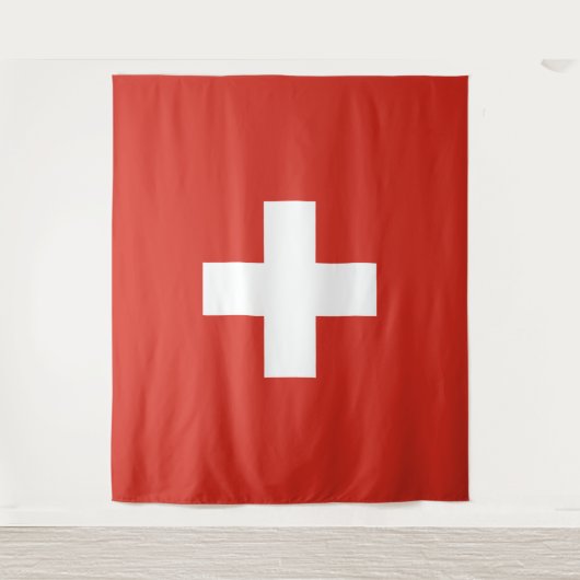Schweizer Flagge Wandteppich (Vorderseite)