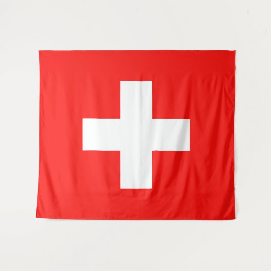 Schweizer Flagge Wandteppich (Vorderseite (Horizontal))