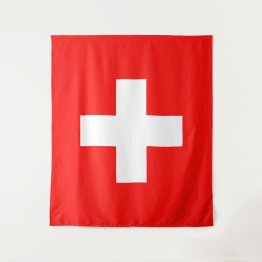 Schweizer Flagge Wandteppich (Vorderseite)