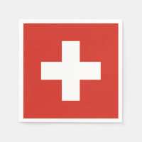 Schweizer Flagge - weißes Kreuz