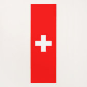 Schweizer Flagge Yogamatte (Rückseite)
