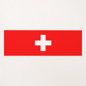 Schweizer Flagge Yogamatte (Vorderseite (Horizontal))