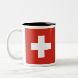 Schweizer Flagge Zweifarbige Tasse