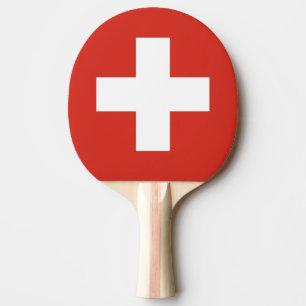 Schweizer Flaggen-Klingeln pong Paddel für Tischtennis Schläger