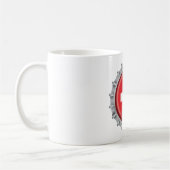 Schweizer Flaggenflaschenverschluss Rot-Weiss-Kreu Kaffeetasse (Links)