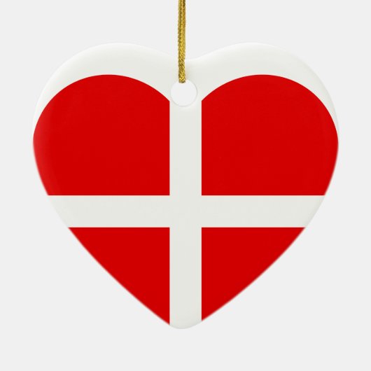 Schweizer Flaggenherz Keramik Ornament (Hinten)