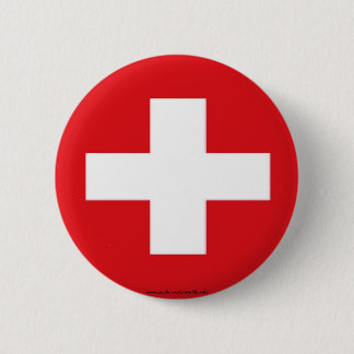Schweizer Flaggenknopf Button