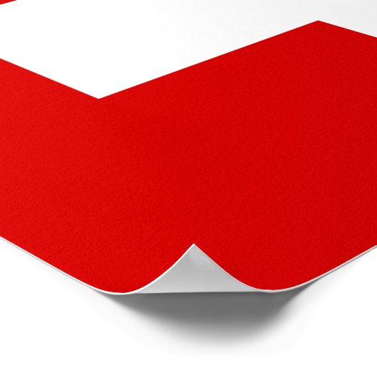 Schweizer Flaggenplakat Poster (Ecke)