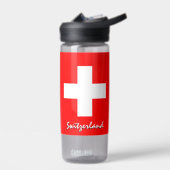 Schweizer Flasche, patriotische Schweizer Flagge Trinkflasche (Links)