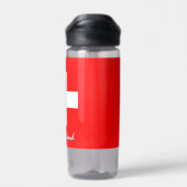 Schweizer Flasche, patriotische Schweizer Flagge Trinkflasche (Rückseite)