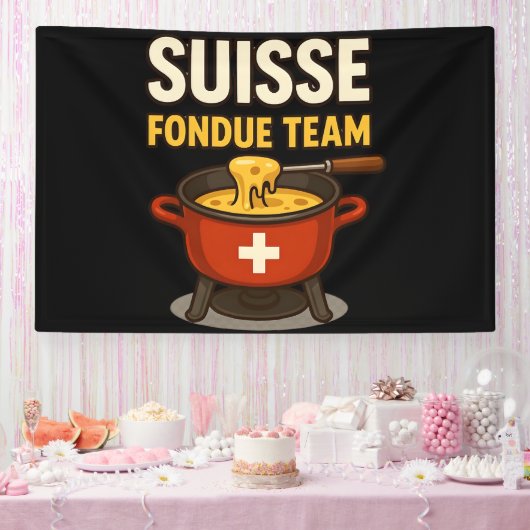 Schweizer Fondue Team Banner (Party)