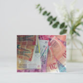 Schweizer Frank Postkarte (Stehend Vorderseite)