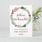 Schweizer frohe Weihnachten, Custom Feiertagskarte (Stehend Vorderseite)