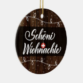 Schweizer frohe Weihnachten, Schöni Wiehnachte Keramik Ornament (Rechts)