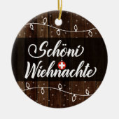 Schweizer frohe Weihnachten, Schöni Wiehnachte Keramik Ornament (Vorne)