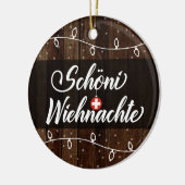 Schweizer frohe Weihnachten, Schöni Wiehnachte Keramik Ornament (Links)