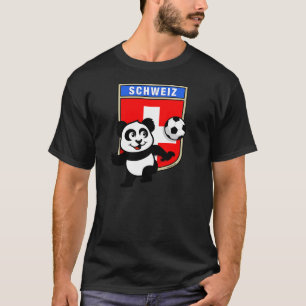 Schweizer Fußball-Panda (dunkle Shirts) T-Shirt