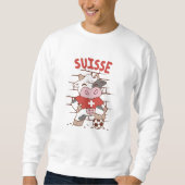 Schweizer Fußballfußballfahne Schweiz Flagge Sweatshirt (Vorderseite)