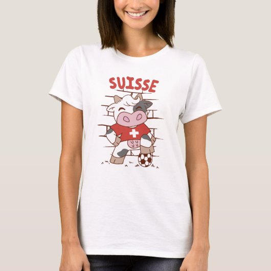 Schweizer Fußballfußballfahne Schweiz Flagge T-Shirt (Vorderseite)