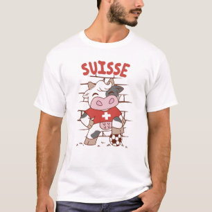 Schweizer Fußballfußballfahne Schweiz Flagge T-Shirt