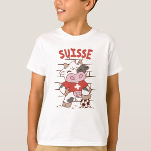 Schweizer Fußballfußballfahne Schweiz Flagge T-Shirt