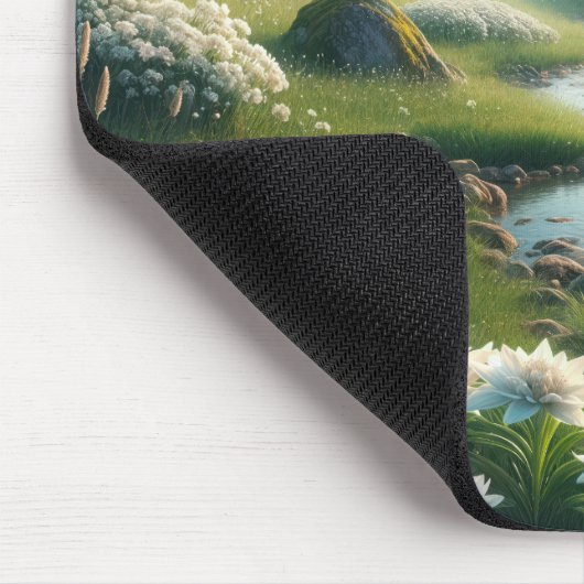 Schweizer Gebirge und Edelweiss Mousepad (Ecke)