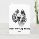 Schweizer Gebirgshund Feiertagskarte (Rückseite)