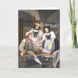 Schweizer Girls Wein zu einem ansprechenden Typ Karte