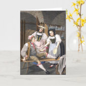 Schweizer Girls Wein zu einem ansprechenden Typ Karte (Gelbe Blume)