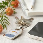 Schweizer Gleitschirmfliegen Fantastisches Orangen Schlüsselanhänger (Seite)