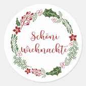 Schweizer Heiligabend, Schöni Wiehnachte Ce Runder Aufkleber (Vorderseite)