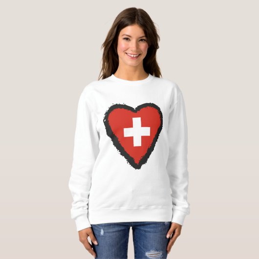 Schweizer Herz - I Liebe Schweiz Sweatshirt (Vorne ganz)