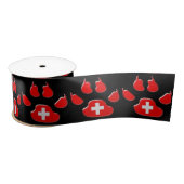 Schweizer Hundetatzendruck Satinband (Spule)